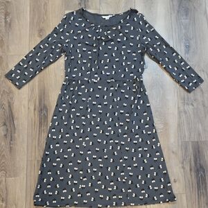 Boden Charcoal Floral Dress